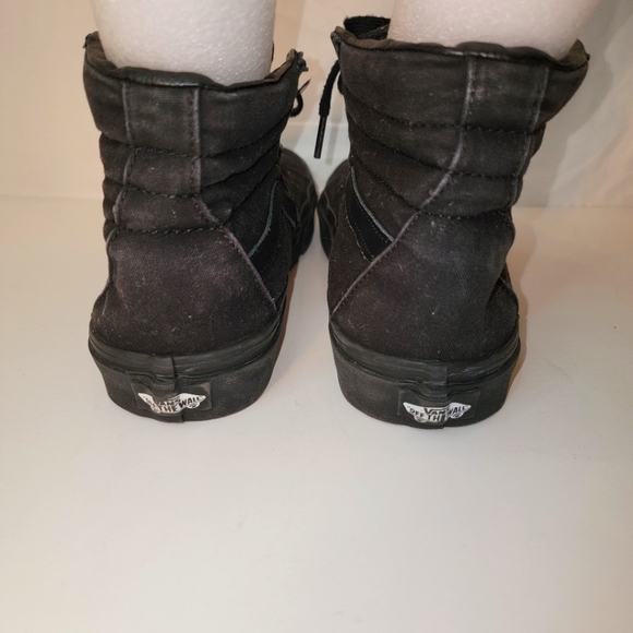 *SOLD* Vans Ward Hi High Top Off The Wall Triple Black Sneakers Size 10.5 W/9 M - Picture 6 of 8